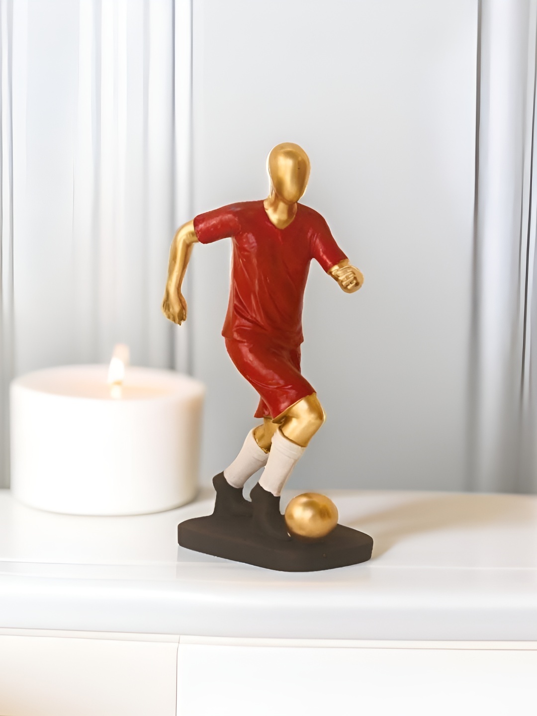 

BECKON VENTURE Red & Gold Toned Small Figurine Showpiece