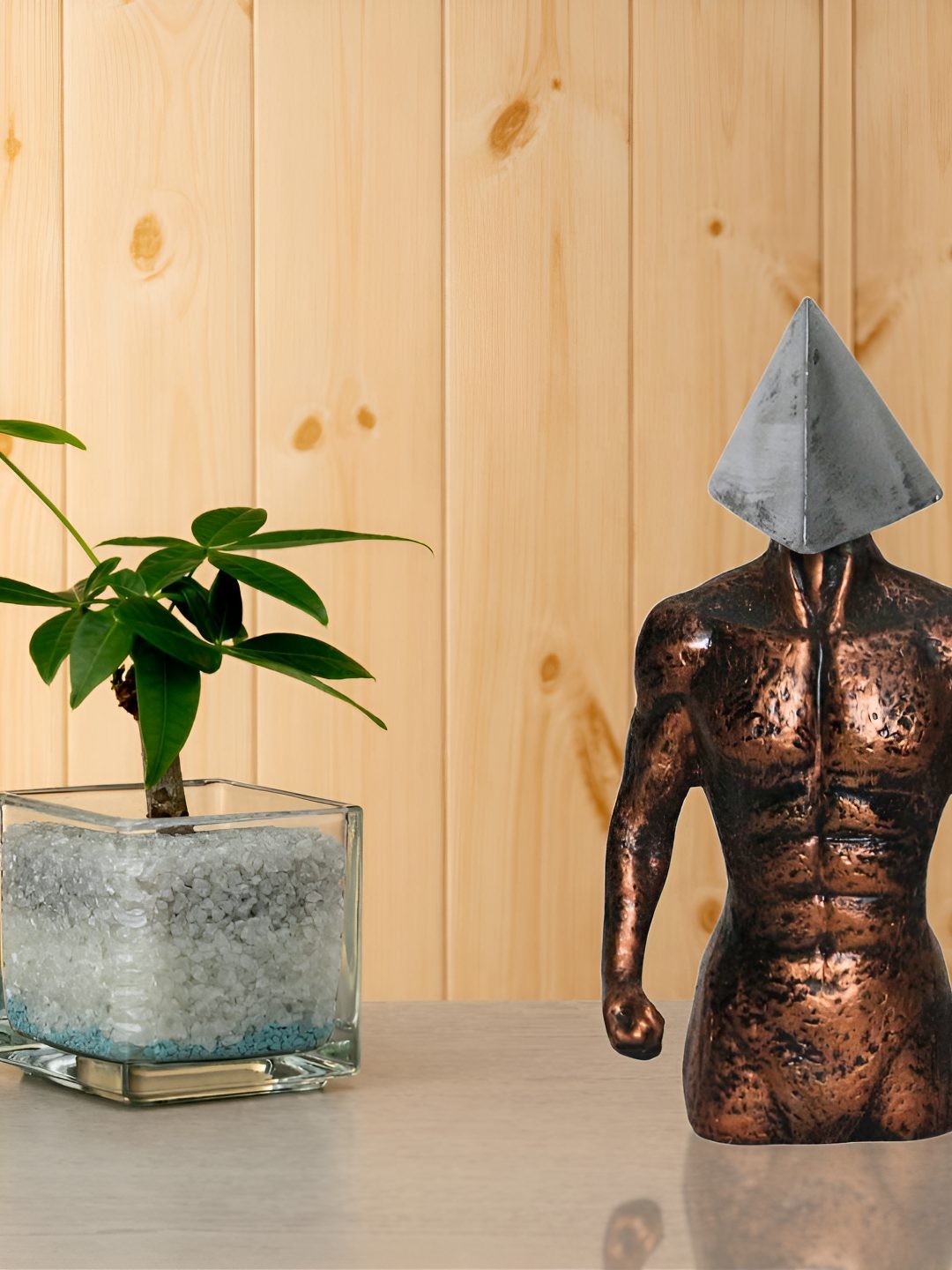 

BECKON VENTURE Copper-Toned Small Figurine Showpiece