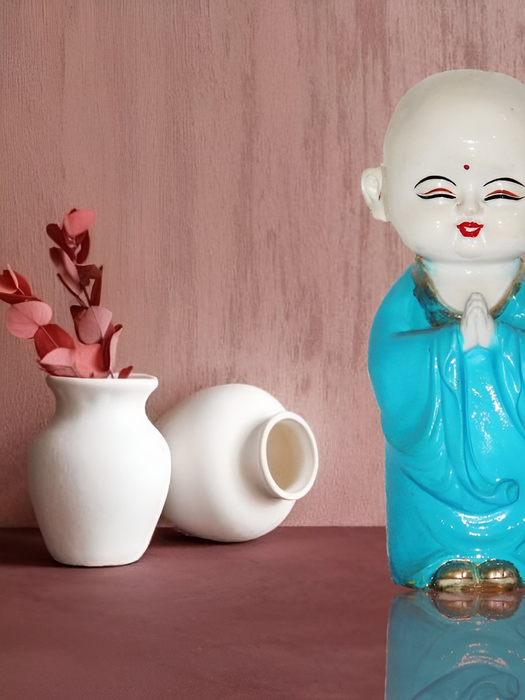 

BECKON VENTURE White & Blue Buddha Idol Showpiece