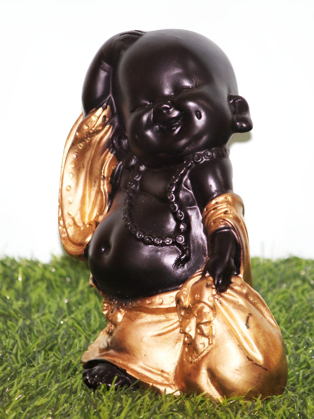 

BECKON VENTURE Gold-Toned & Black Buddha Idol Showpiece