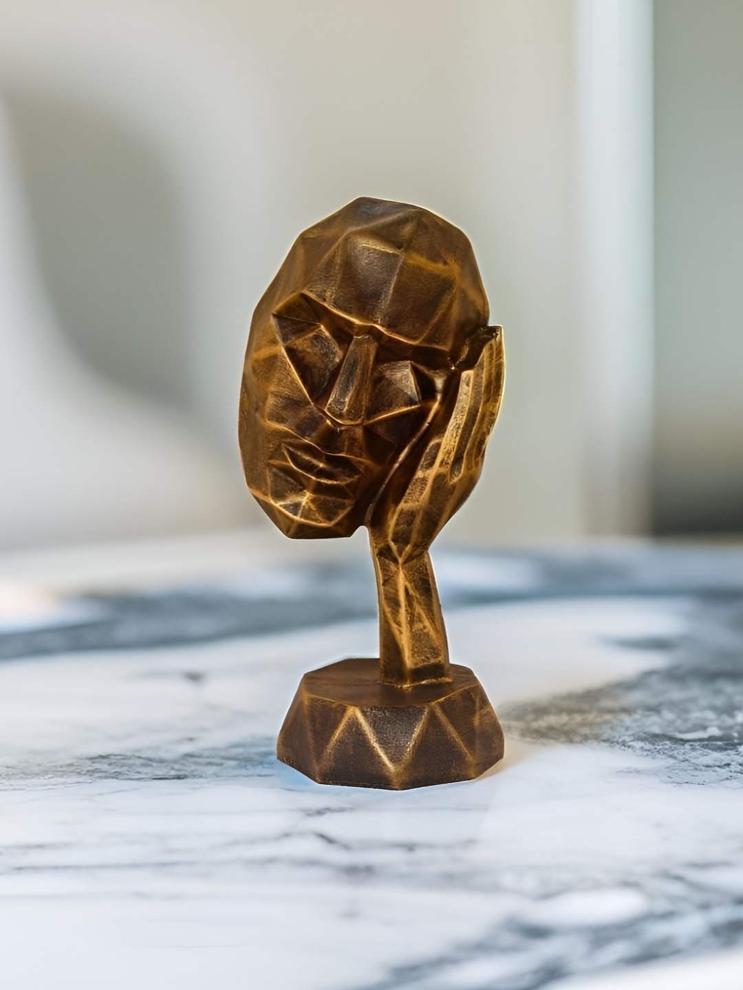 

BECKON VENTURE Gold-Toned Textured Figurine Showpiece