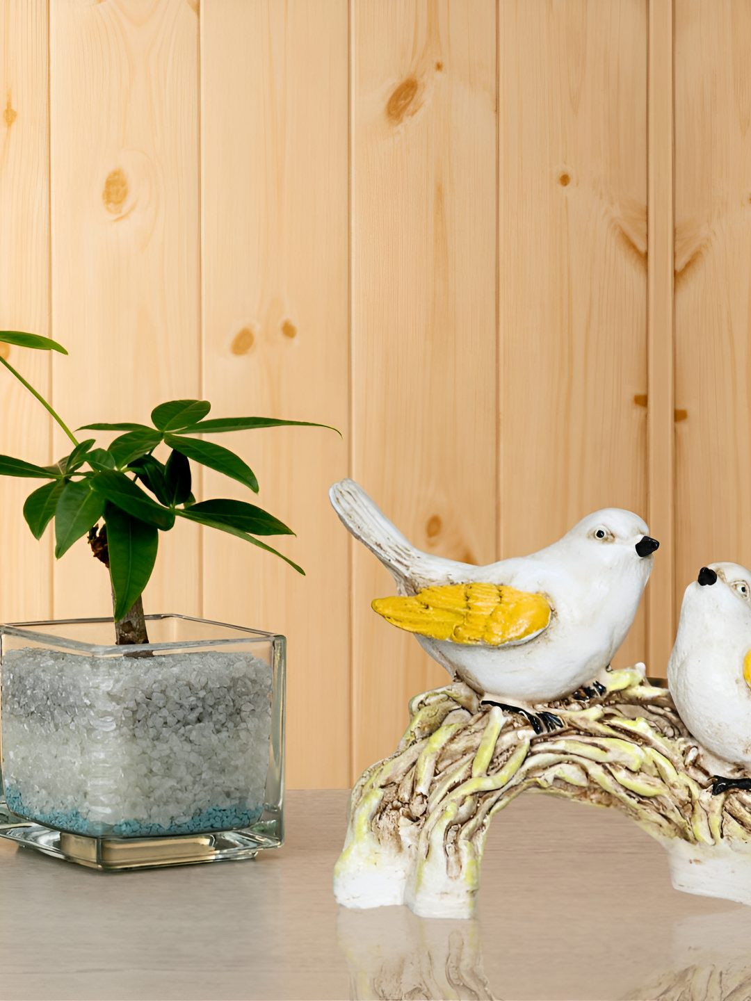 

BECKON VENTURE White & Yellow Medium Figurine Showpiece