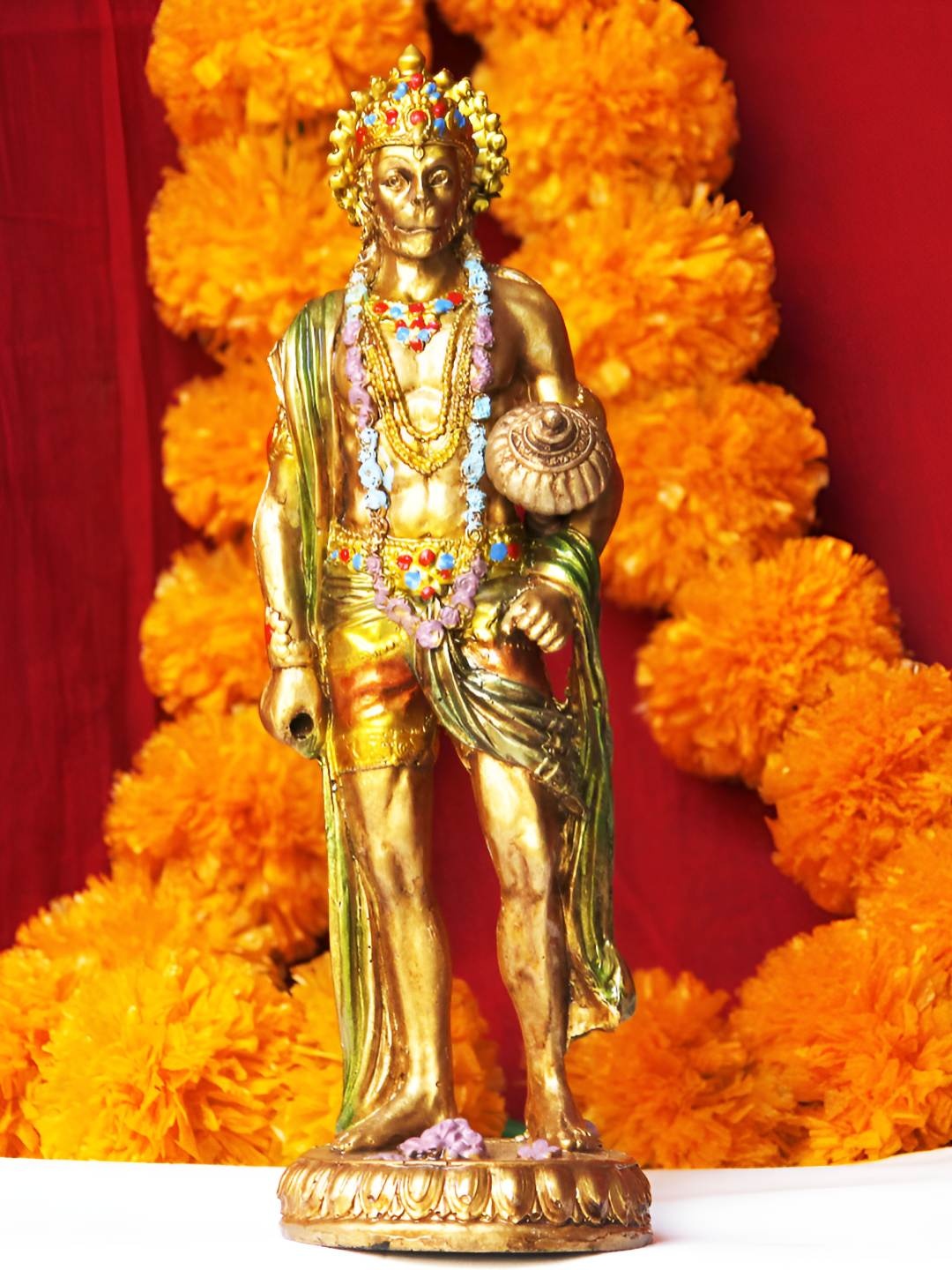 

BECKON VENTURE Gold Toned Religious Idol Showpiece