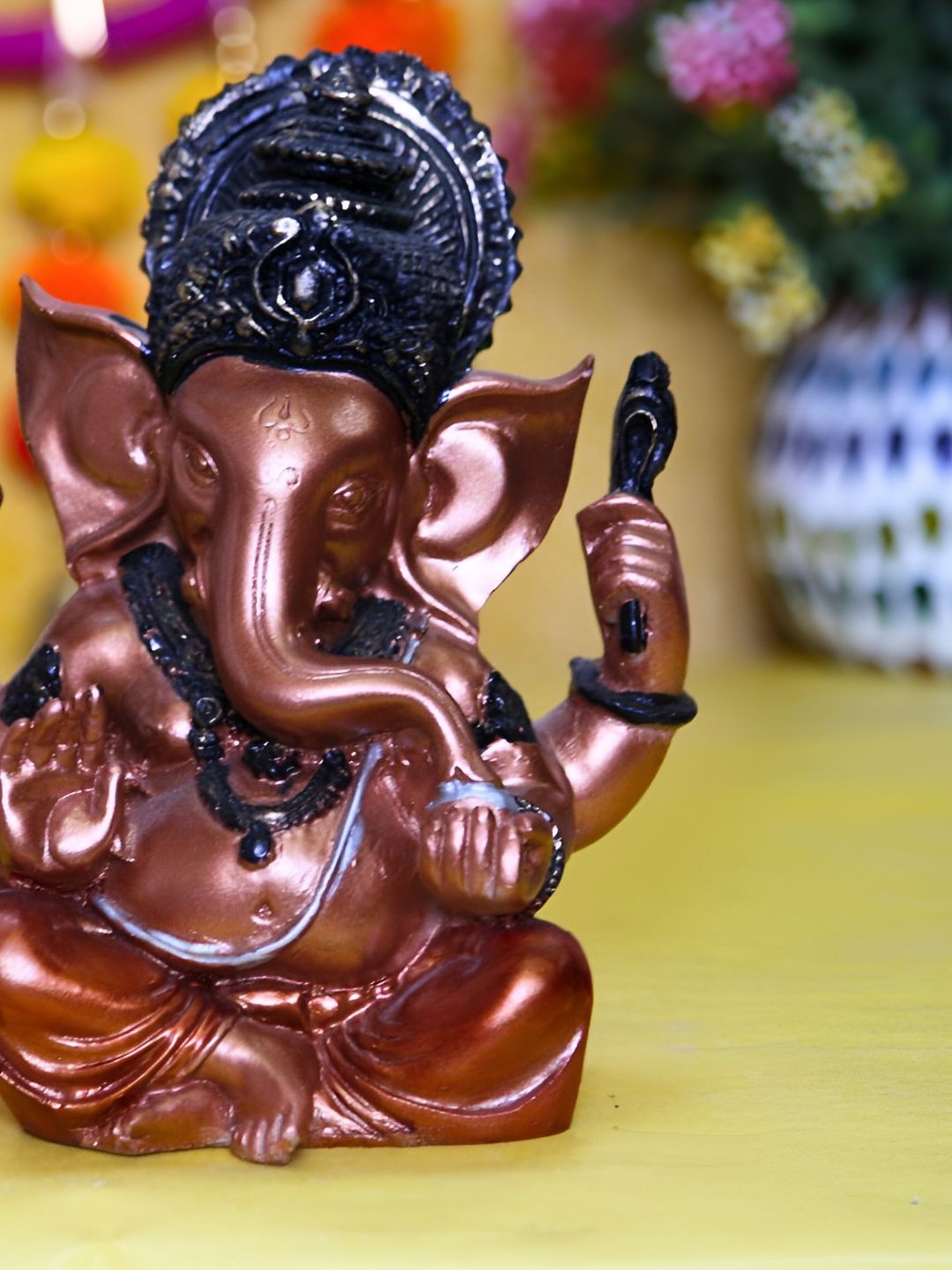 

BECKON VENTURE Gold Toned Religious Idol Showpiece
