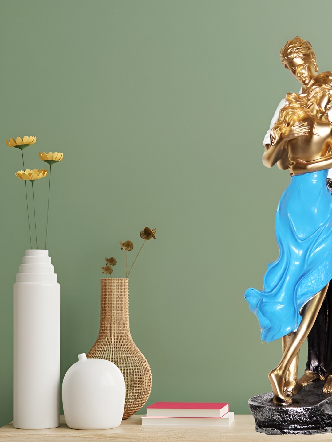 

BECKON VENTURE Gold Toned & Blue Medium Figurine Showpiece