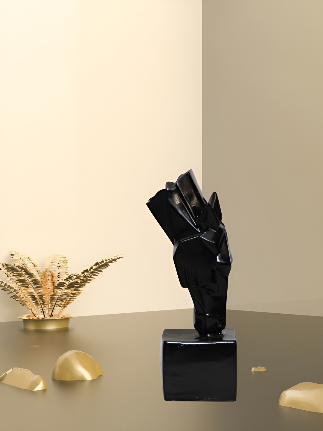

BECKON VENTURE Black Textured Horse Figurine Showpiece