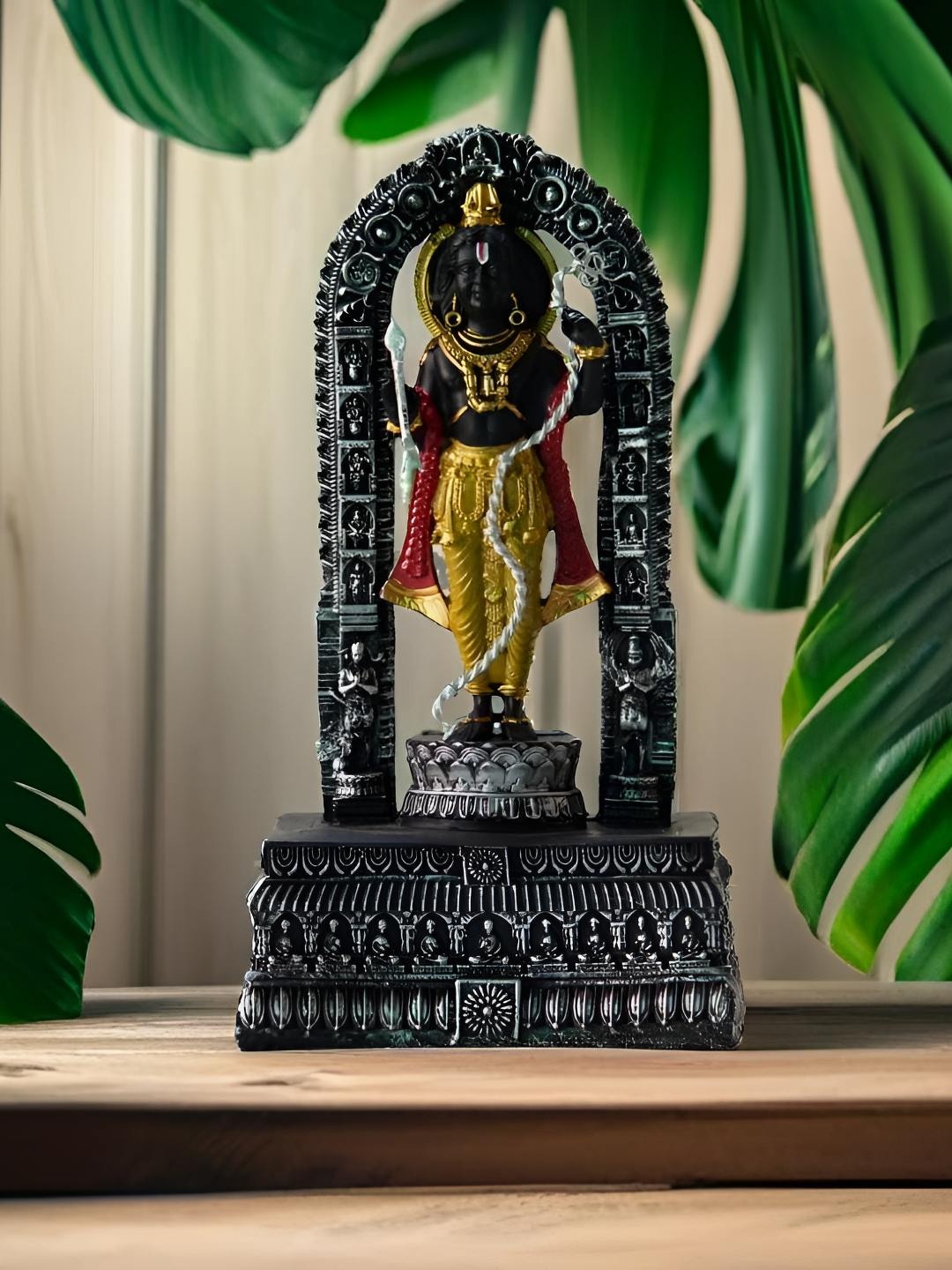 

BECKON VENTURE Black & Gold Toned Ramlalla Idol Showpiece