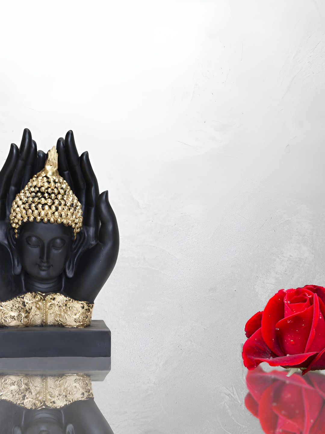 

BECKON VENTURE Black & Gold Toned Buddha Idol Showpiece