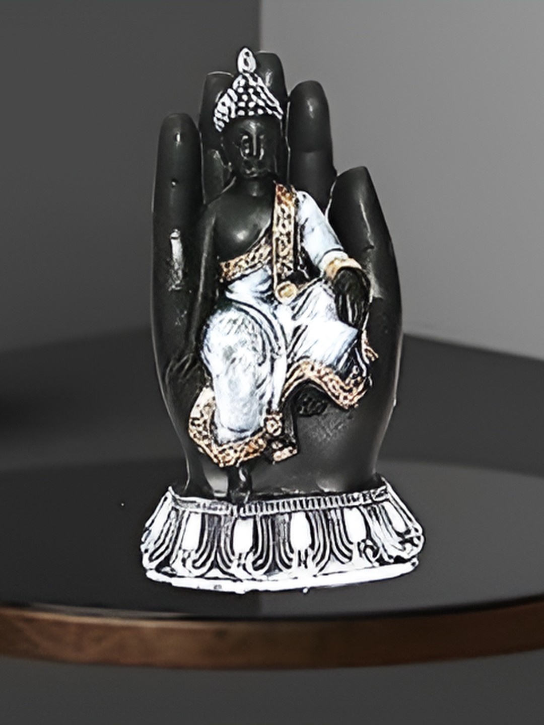 

BECKON VENTURE Black & White Buddha Idol Showpiece