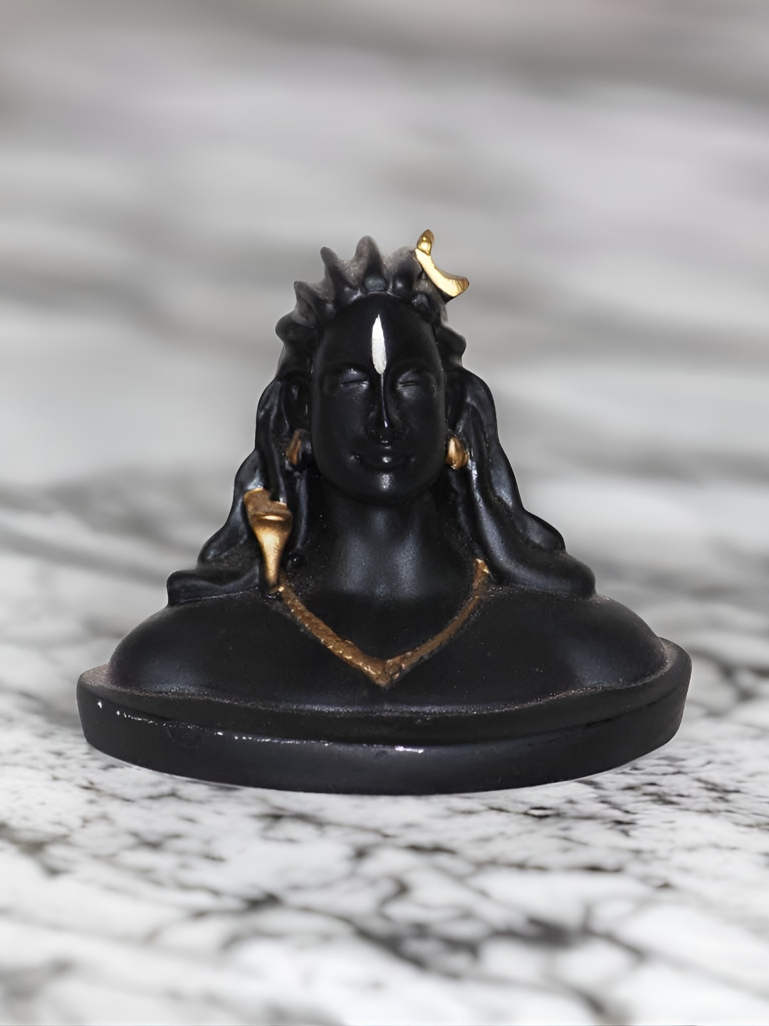 

BECKON VENTURE Black & Gold Toned Lord Shiva Idol Showpiece
