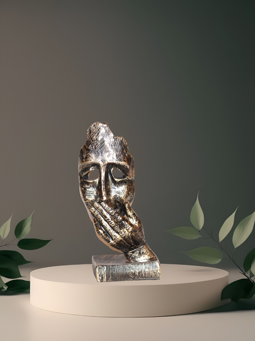 

BECKON VENTURE Gold Toned & Black Medium Figurine Showpiece