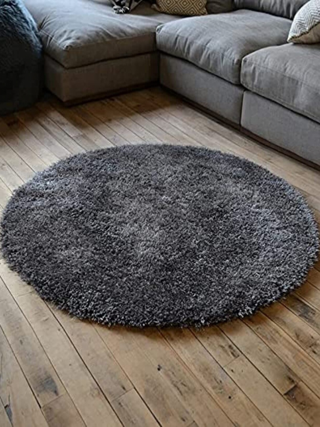 

Safiya Carpet Grey Anti-Skid Round Carpet