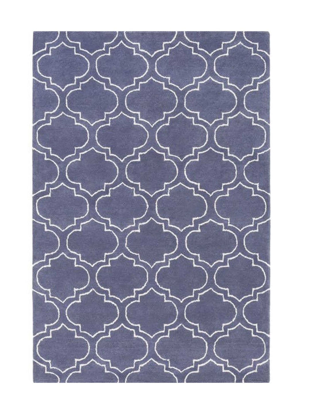 

Safiya Carpet Grey & White Geometric Woollen Carpet