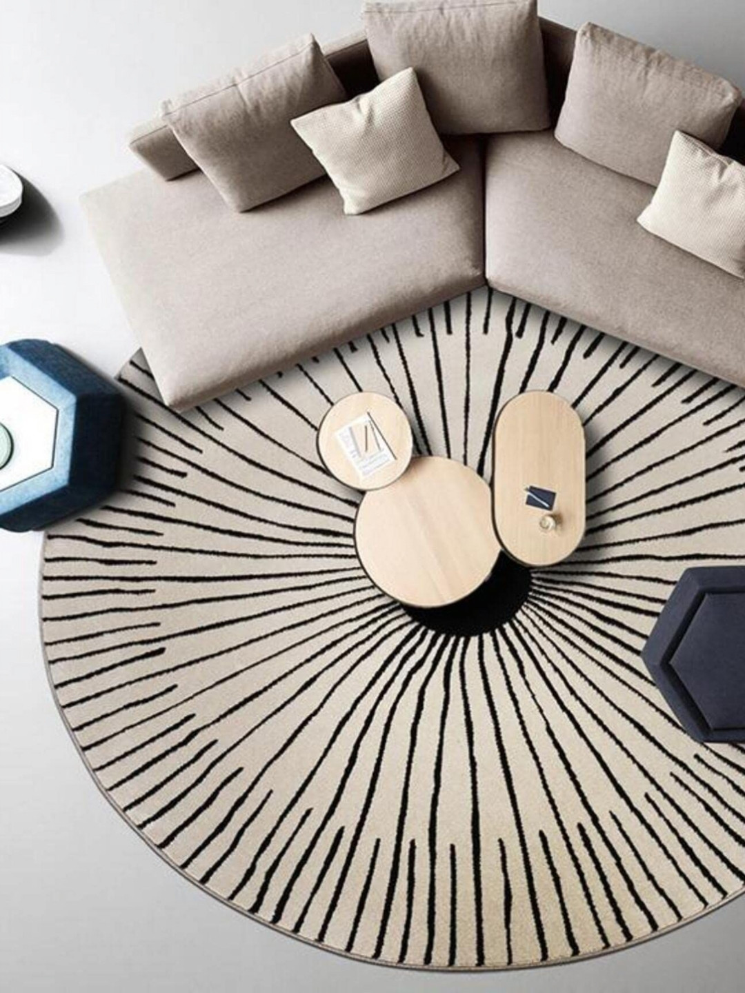 

Safiya Carpet Black & Cream Abstract Woollen Carpets