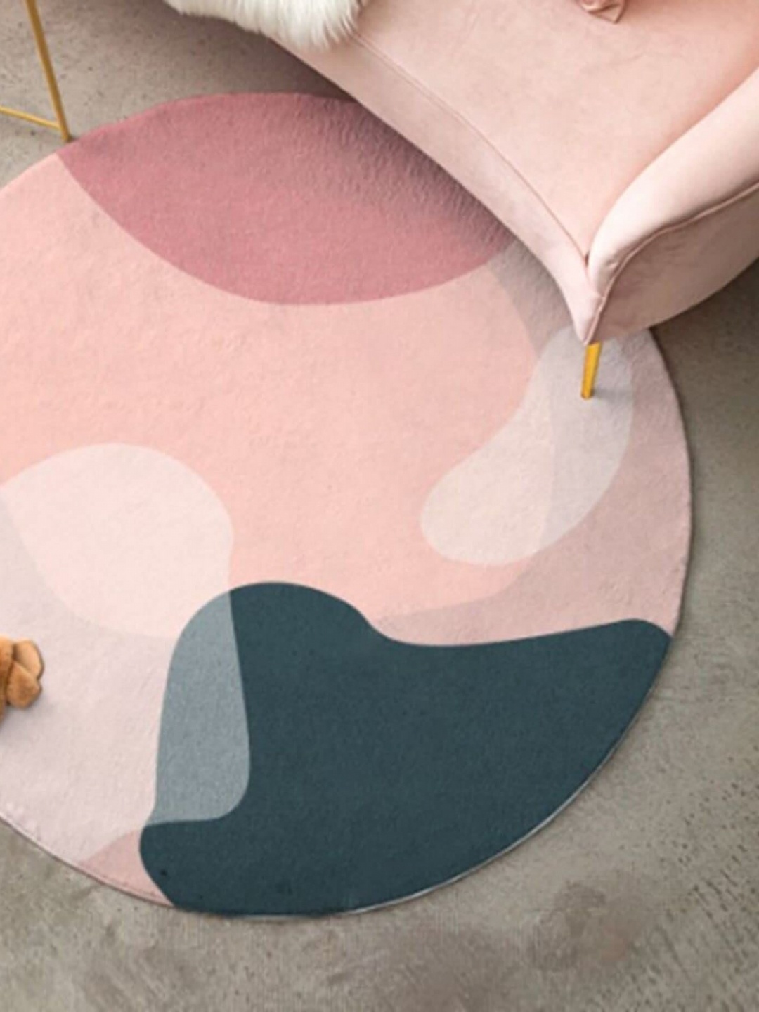 

Safiya Carpet Pink & White Abstract Hand Tufted Woollen Carpet