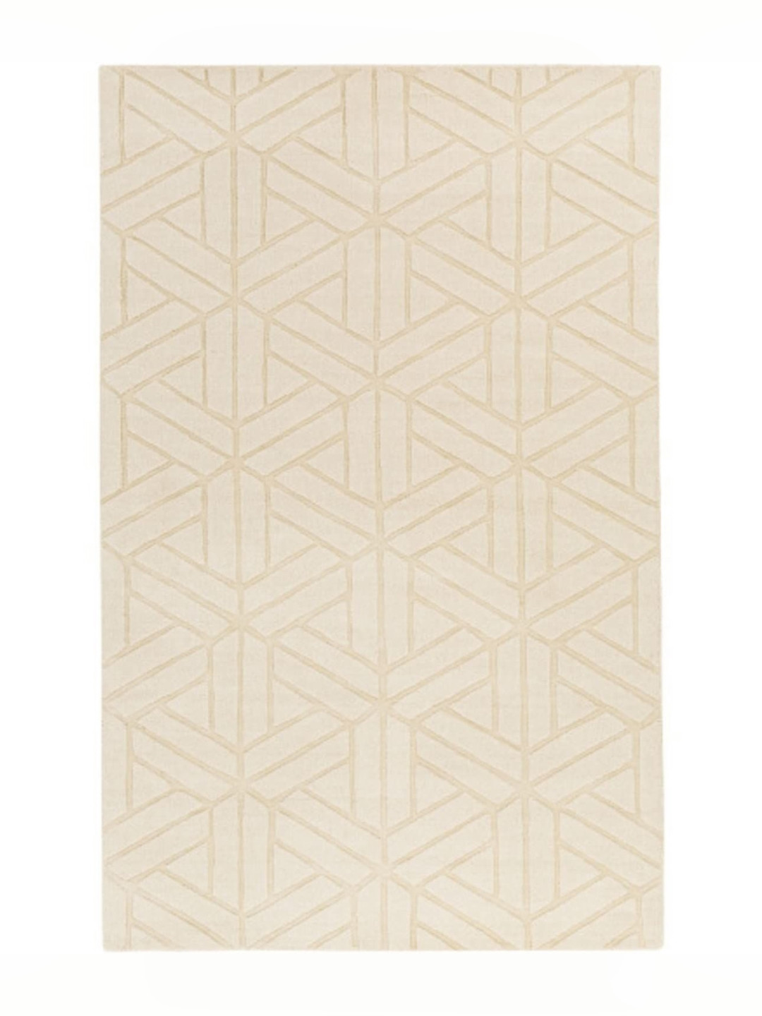 

Safiya Carpet Beige Geometric Woollen Carpet