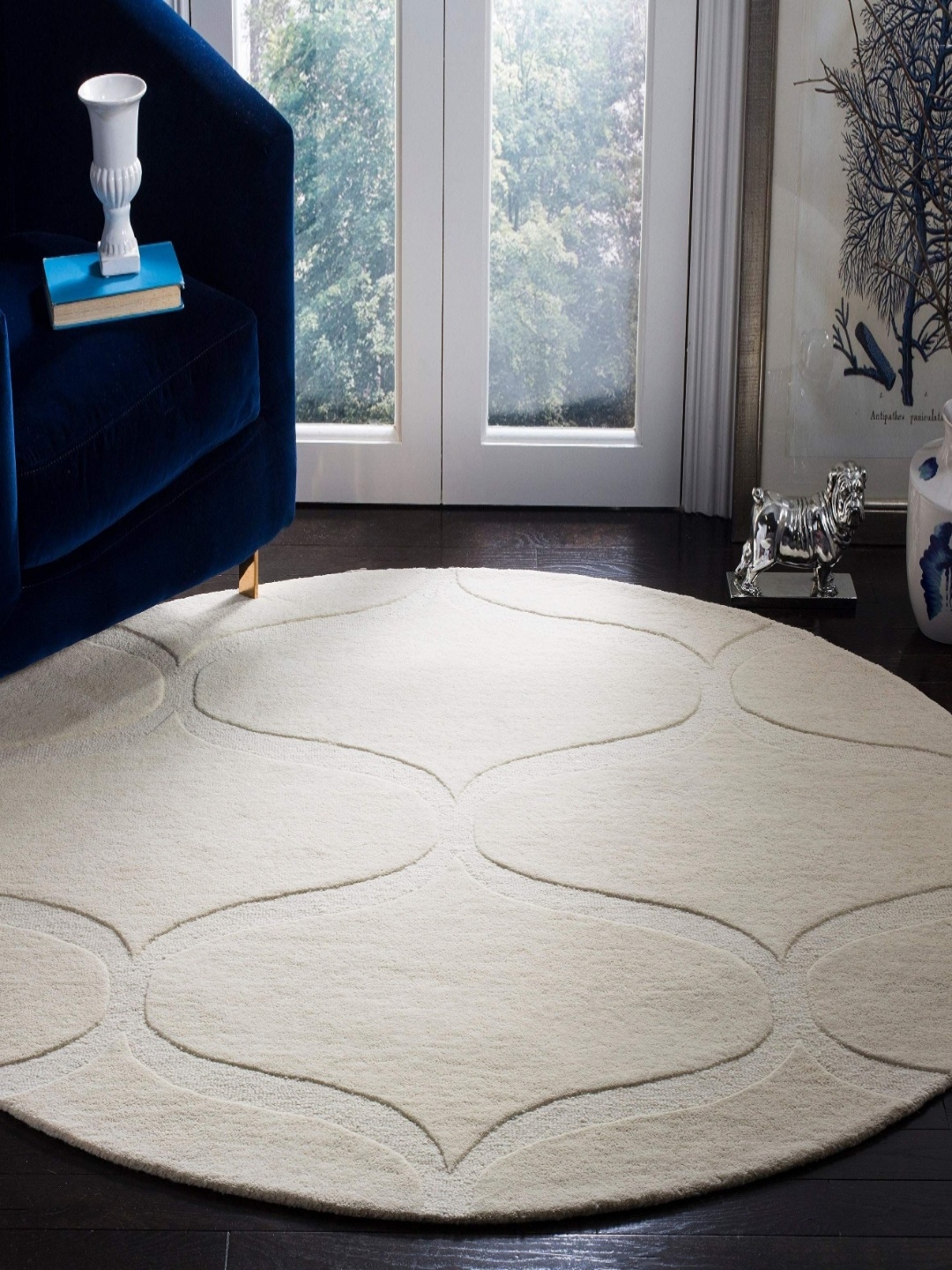 

Safiya Carpet Grey Ethnic Motifs Hand-Tufted Woollen Carpet