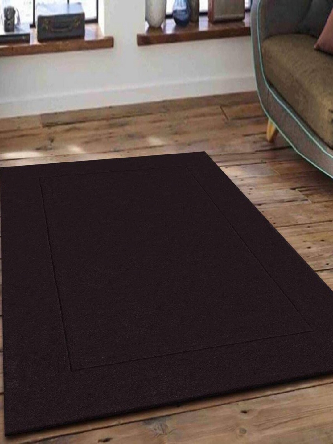 

Safiya Carpet Coffee Brown Hand Tufted Woollen Carpet