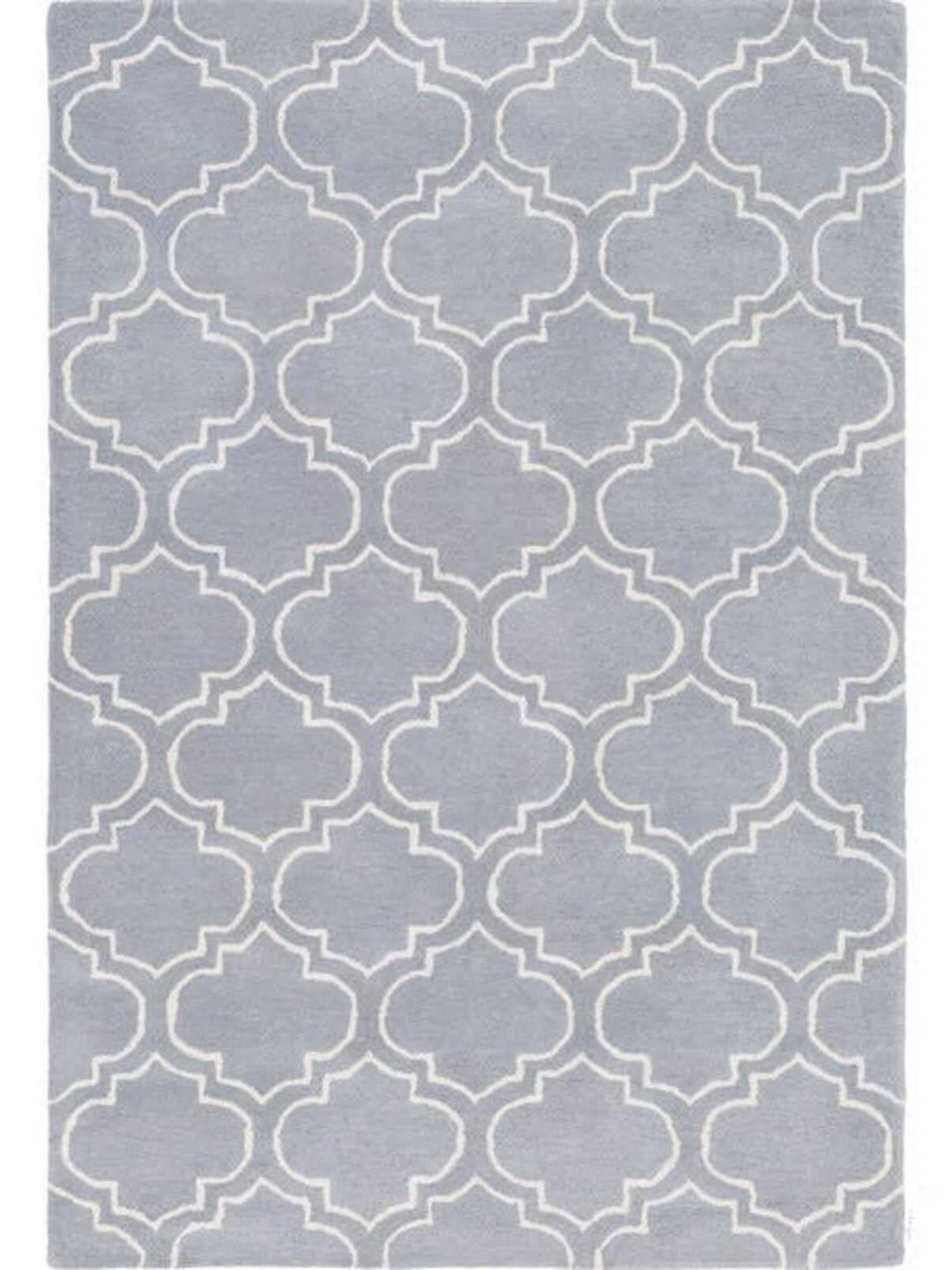 

Safiya Carpet Grey & White Geometric Woollen Carpet