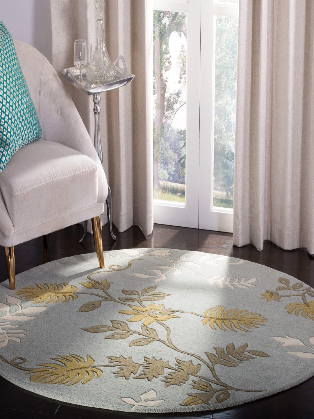

Safiya Carpet Green & Brown Floral Woollen Carpets