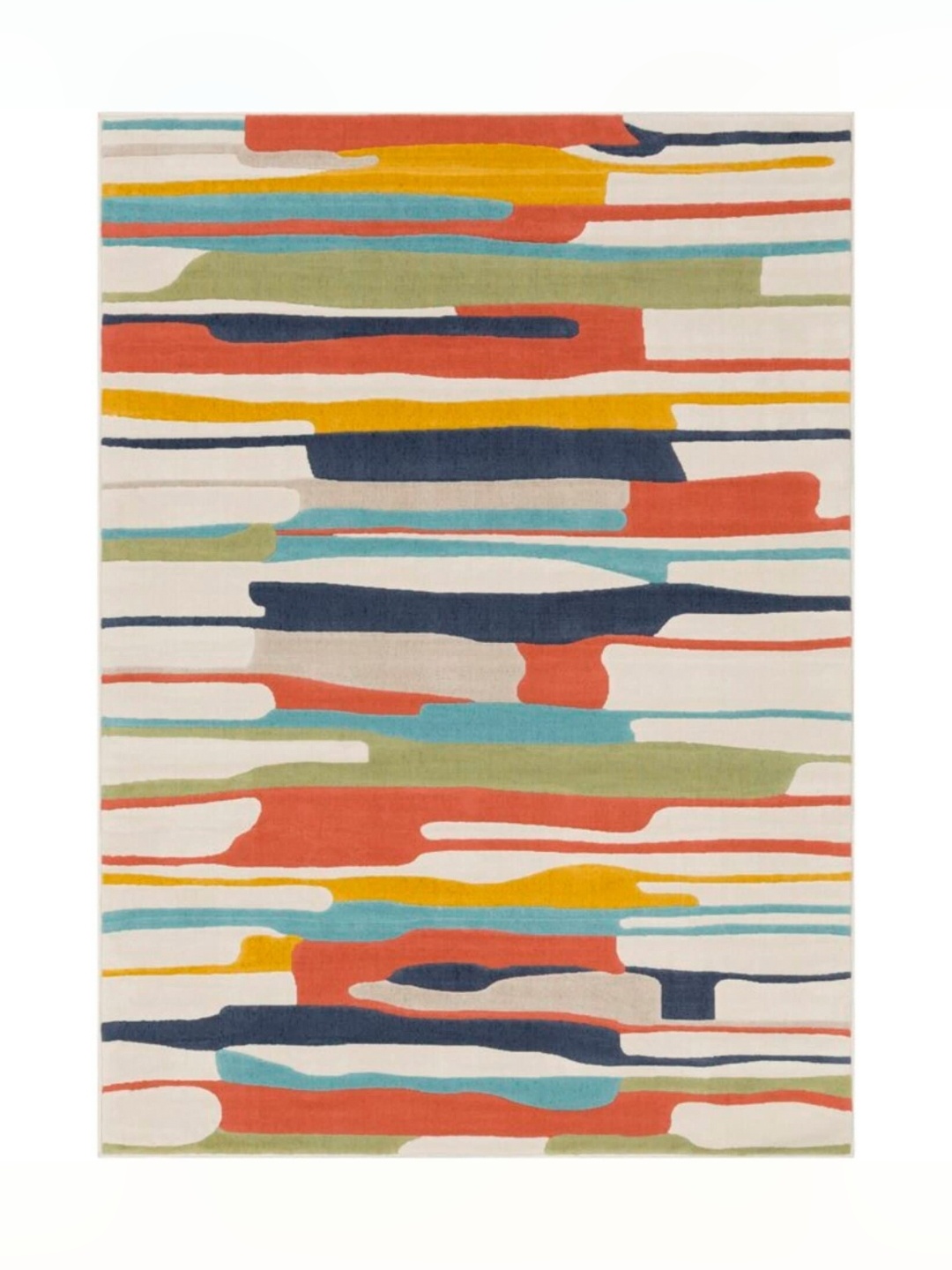 

Safiya Carpet Red & Blue Abstract Printed Hand-Tufted Woollen Carpet