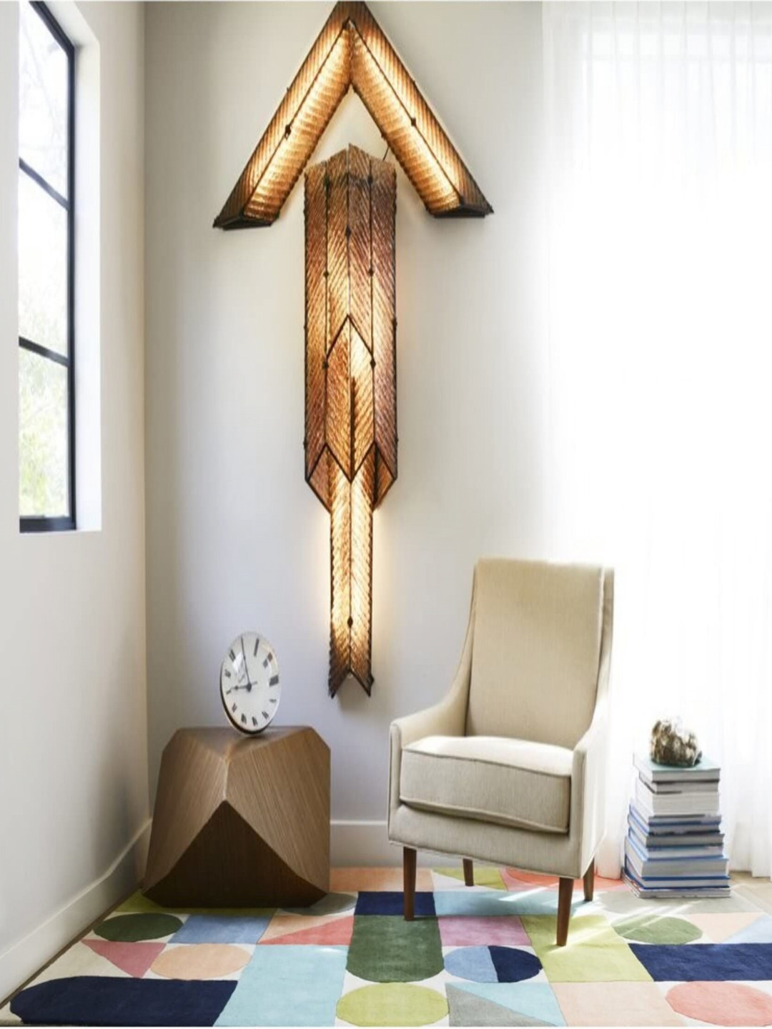 

Safiya Carpet Blue & Green Geometric Hand-Tufted Woollen Traditional Carpet