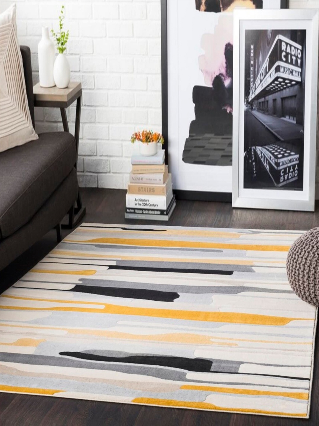 

Safiya Carpet Beige & Yellow Abstract Hand-Tufted Woollen Contemporary Carpet