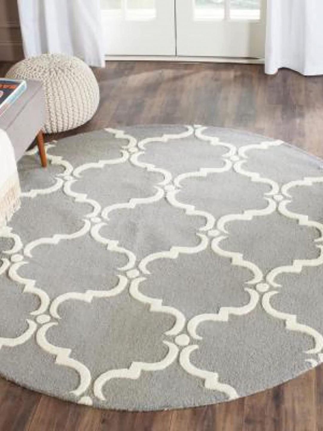 

Safiya Carpet Grey Geometric Hand-Tufted Woollen Carpets