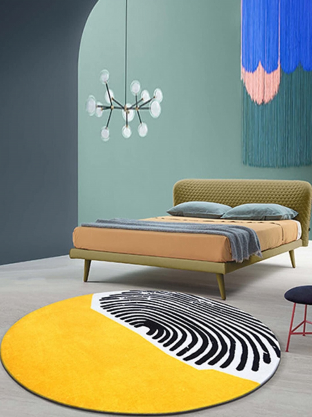 

Safiya Carpet Yellow & Black Abstract Hand-Tufted Woollen Carpets