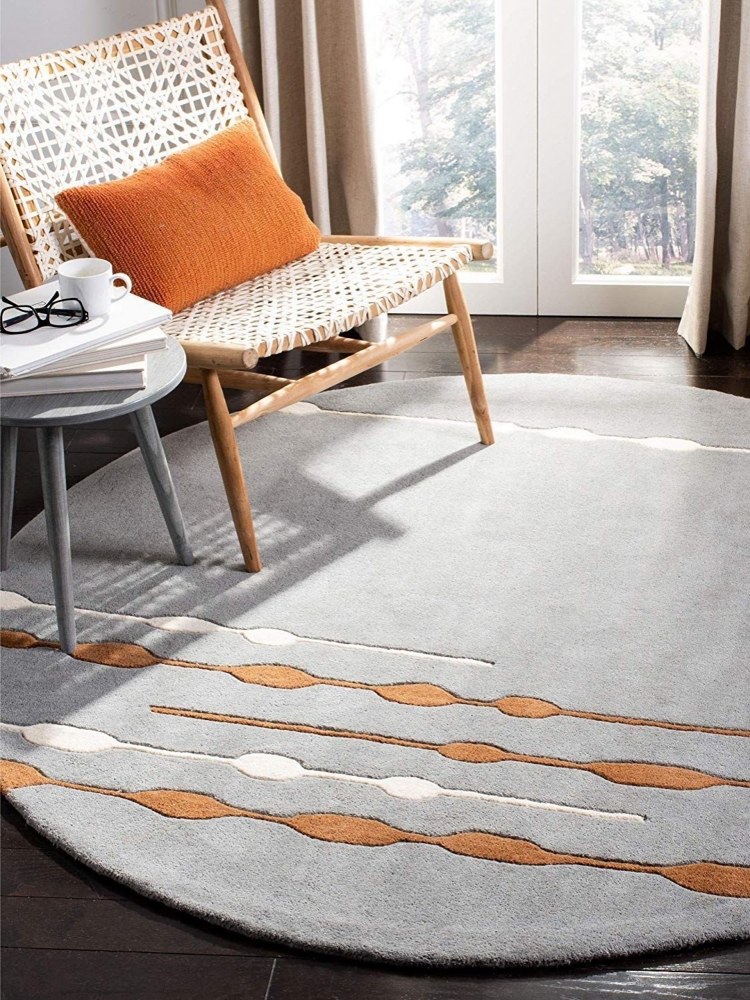 

Safiya Carpet Grey & white Abstract Woollen Carpets