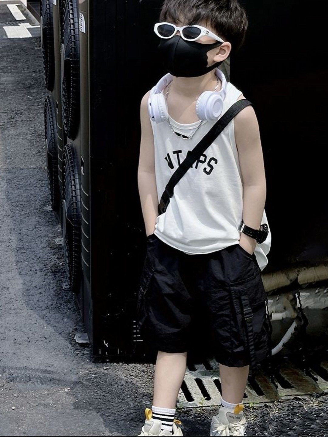 

StyleCast x Revolte Boys High Neck T-shirt, White