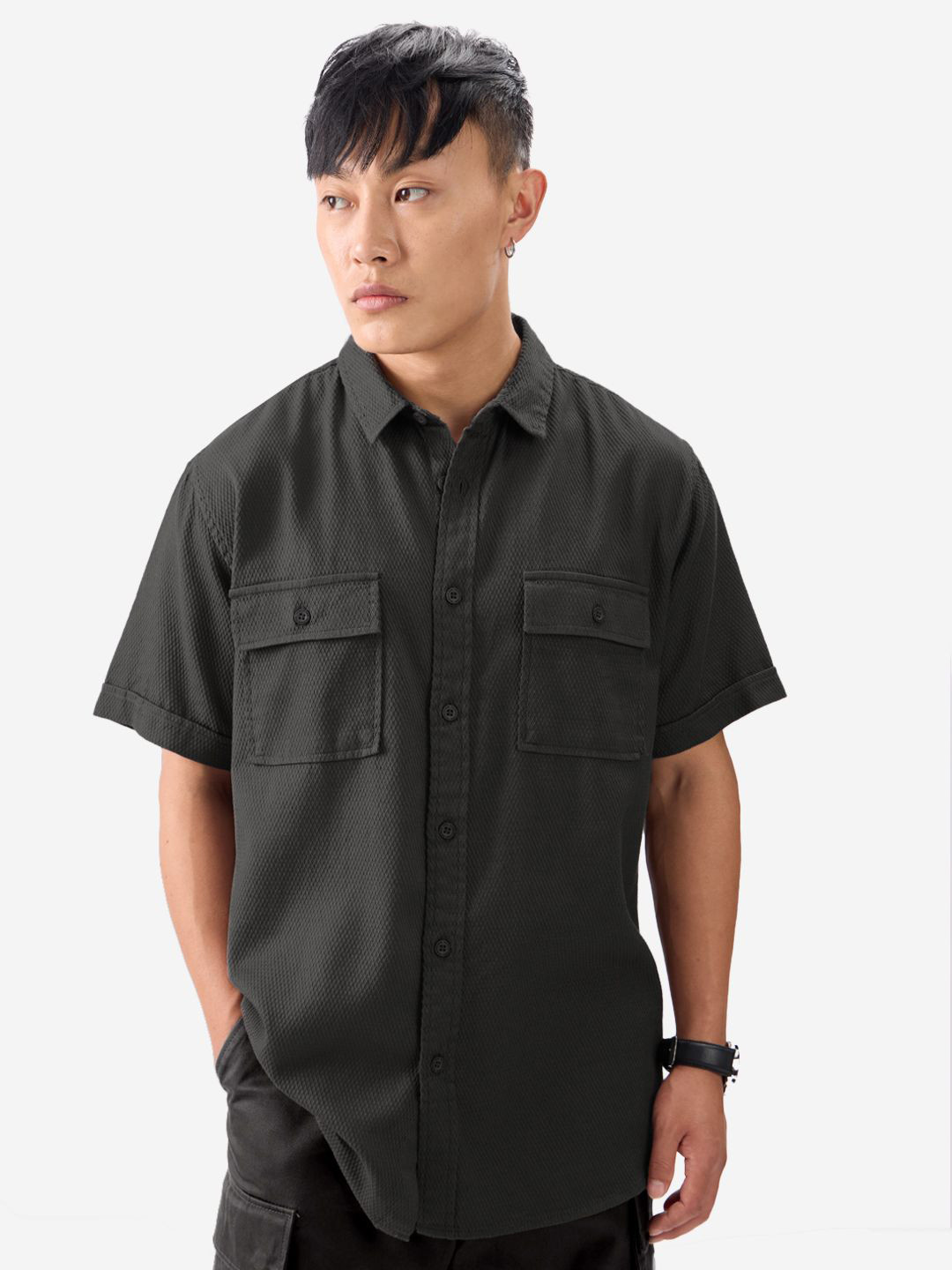 

The Souled Store Men Opaque Cotton Casual Shirt, Grey