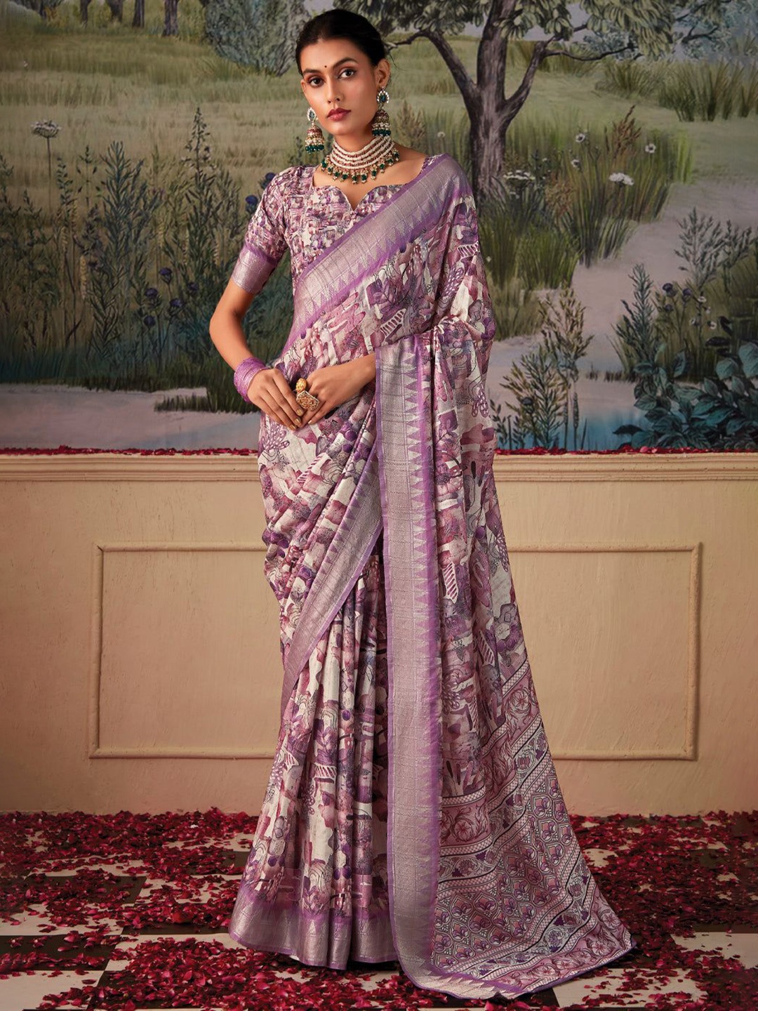 

MySilkLove Woven Design Zari Banarasi Saree, Purple