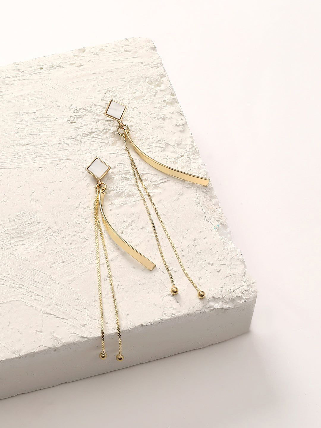 

Niska Contemporary Drop Earrings, Gold