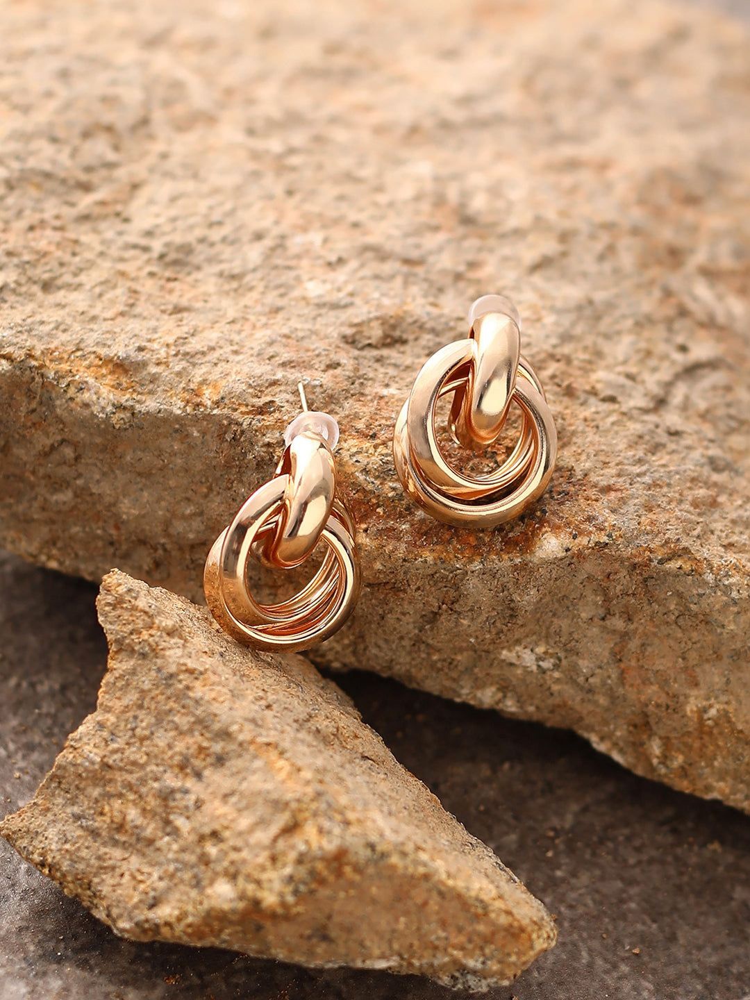 

Niska Contemporary Studded Earrings, Rose gold