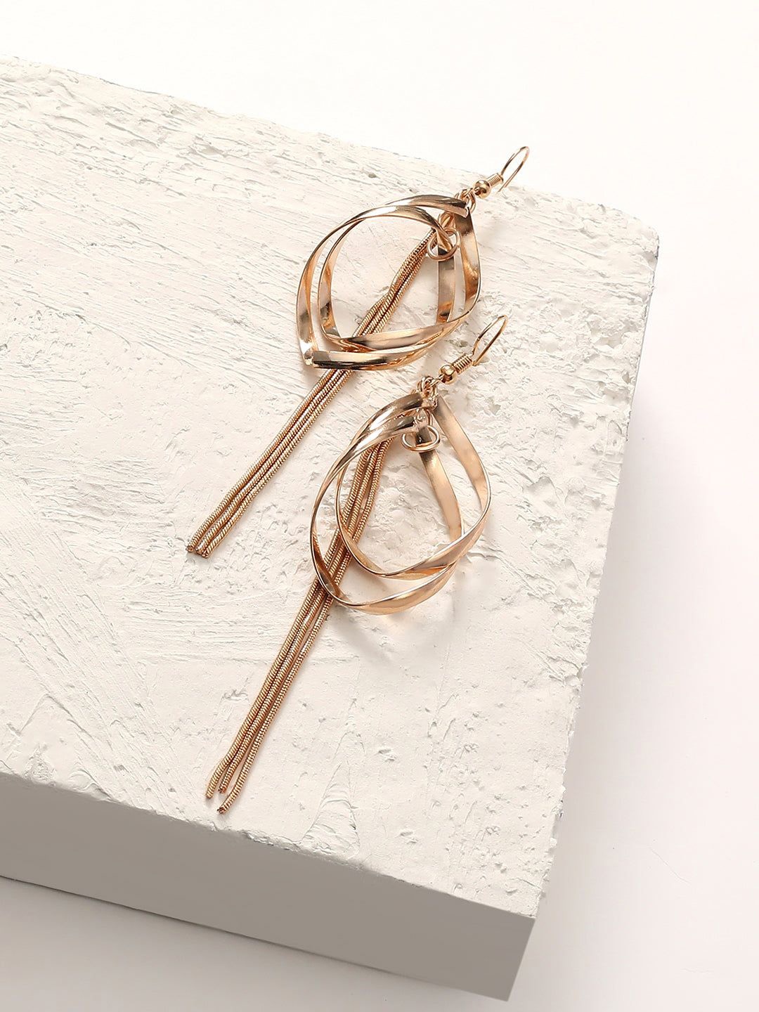 

Niska Contemporary Drop Earrings, Rose gold