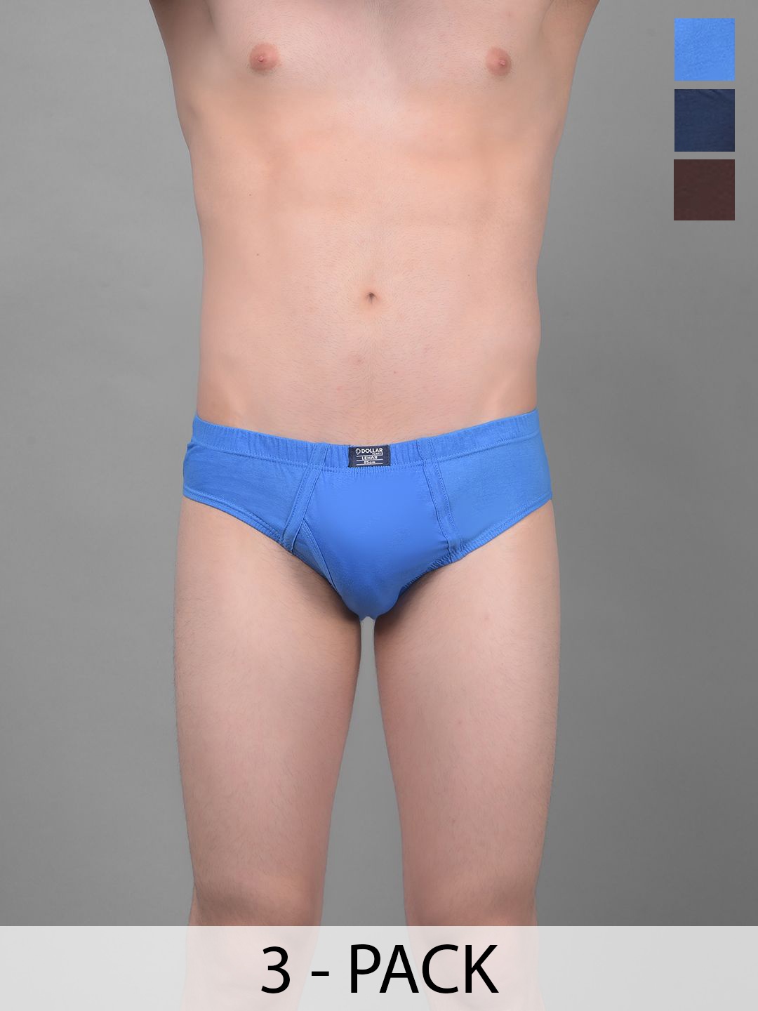 

Dollar Lehar Pack Of 3 Assorted Mid Rise Briefs MLHBR-01-S-AST1-PO3-Assorted