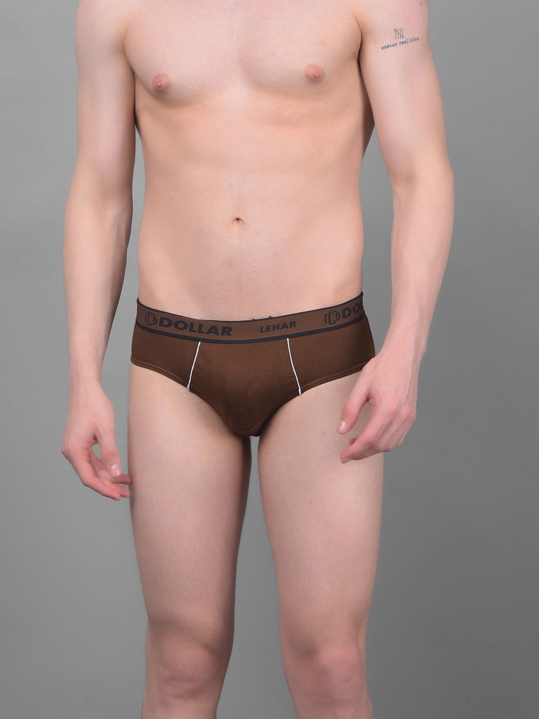 Dollar Pack Of 7 Assorted Pure Cotton Ribbed Briefs MLHBR-02-AST4-PO7