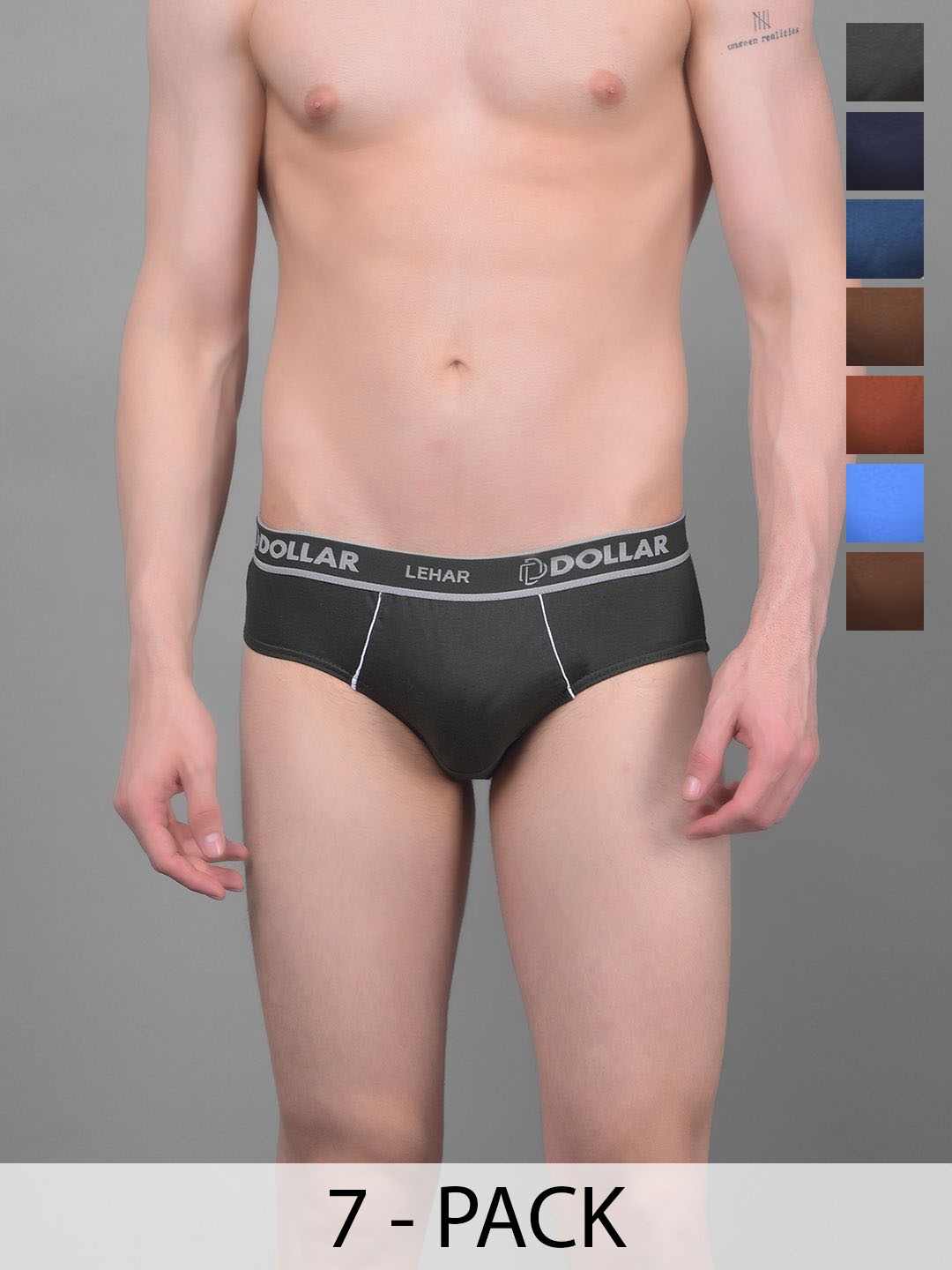 

Dollar Men Pack Of 7 Assorted Basic Briefs MLHBR-02-AST3-PO7
