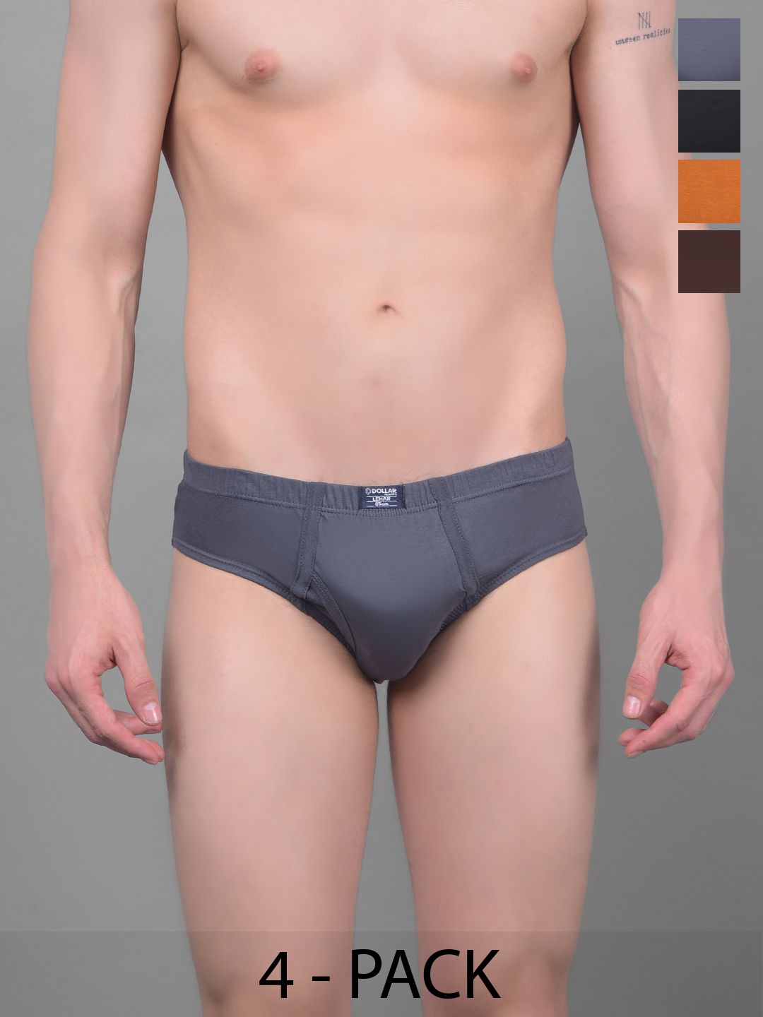 

Dollar Pack Of 7 Assorted Cotton Basic Briefs MLHBR-01-S-AST3-PO7