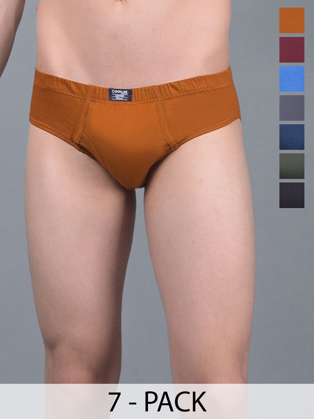 

Dollar Pack Of 7 Assorted Pure Cotton Basic Briefs MLHBR-01-S-AST2-PO7