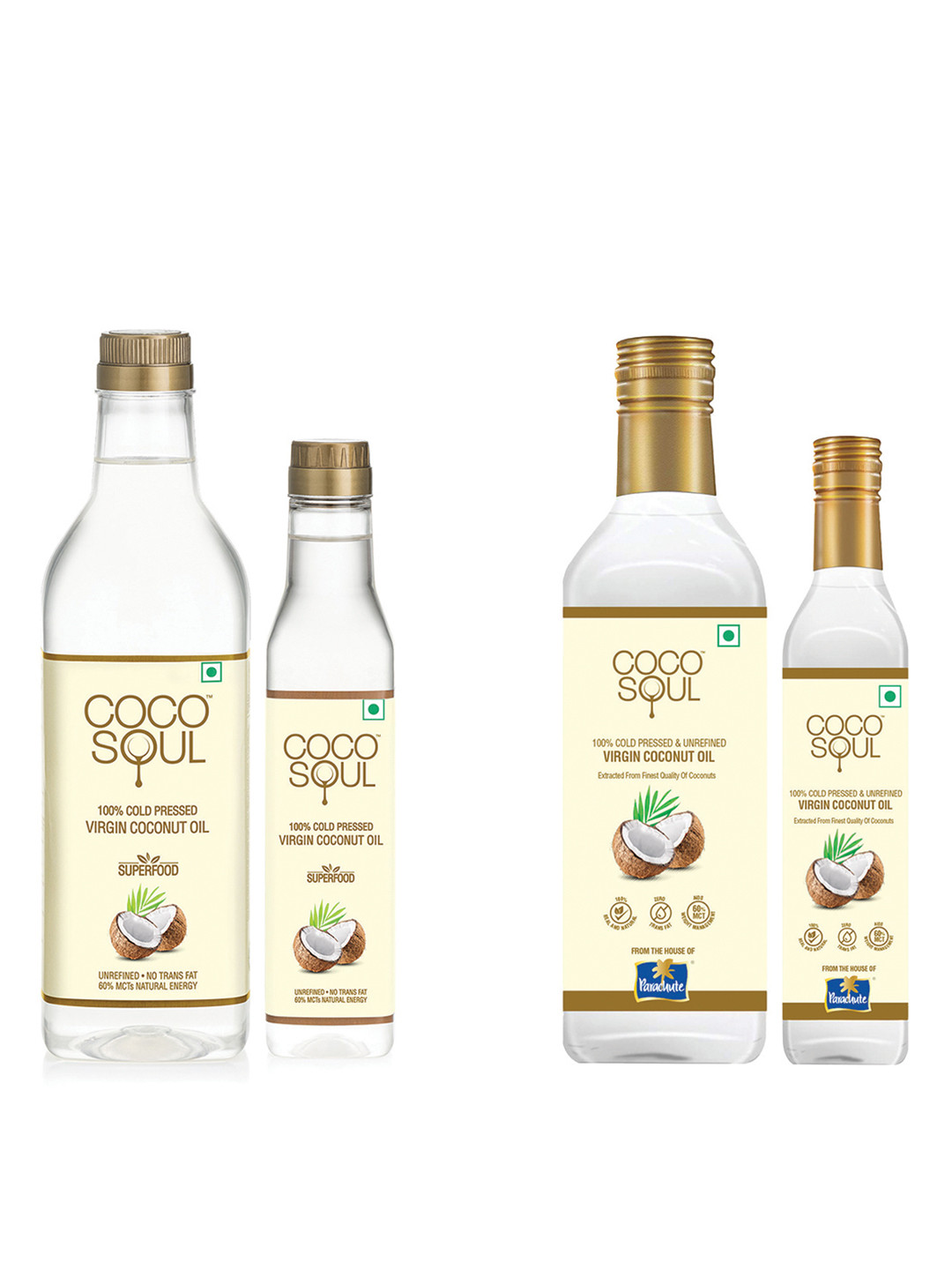 

Coco Soul Cold Pressed Natural Virgin Coconut Oil -1250ml, White