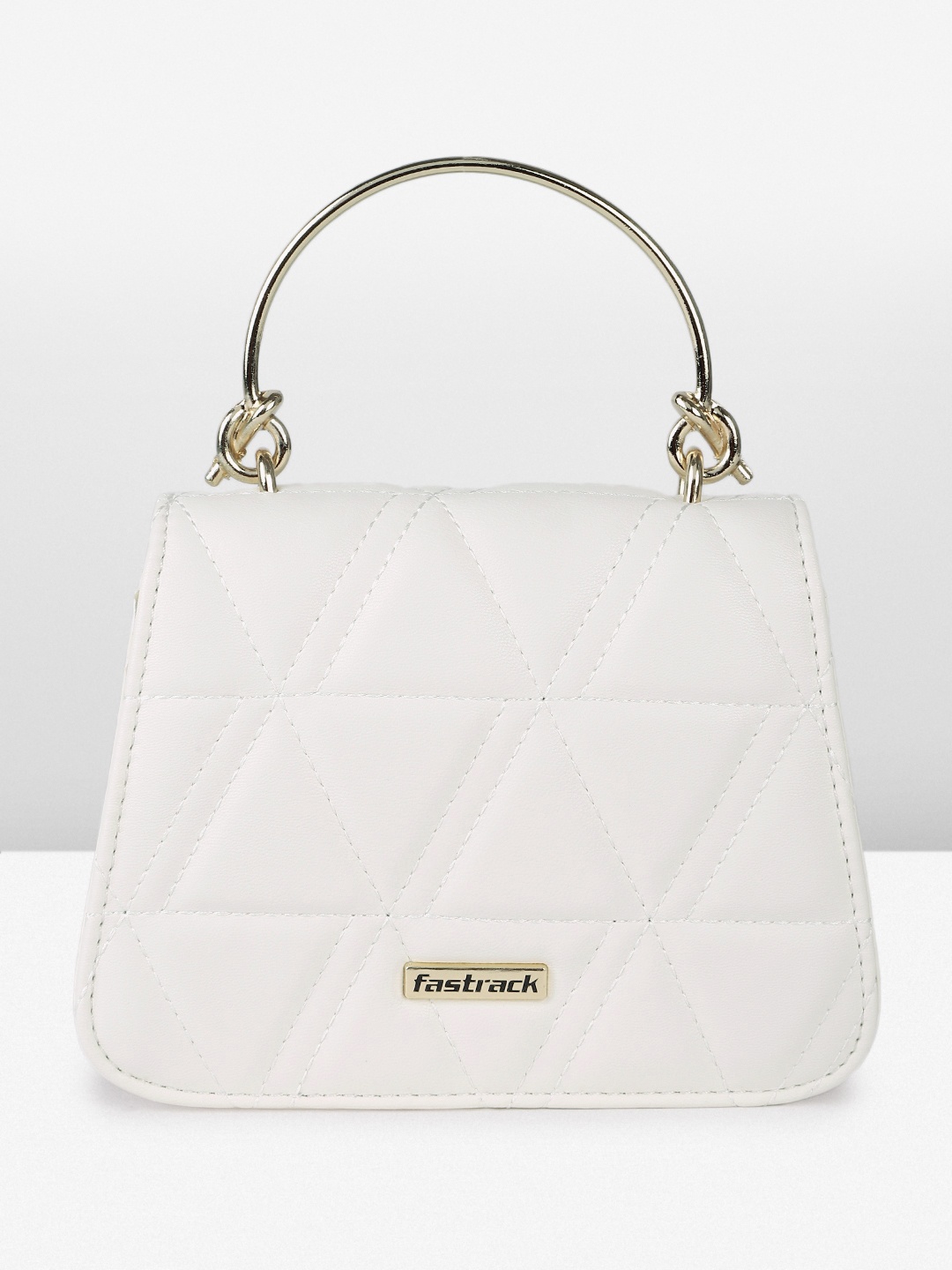 

Fastrack Structured Quilted Satchel, White