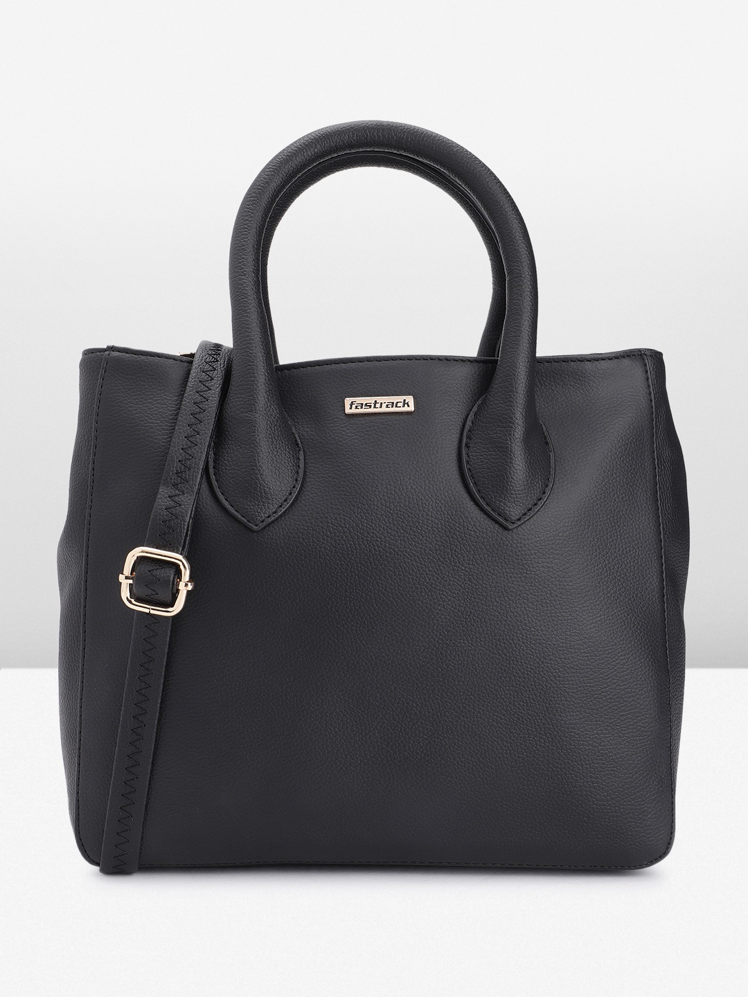 

Fastrack Women Solid Handheld Bag, Black