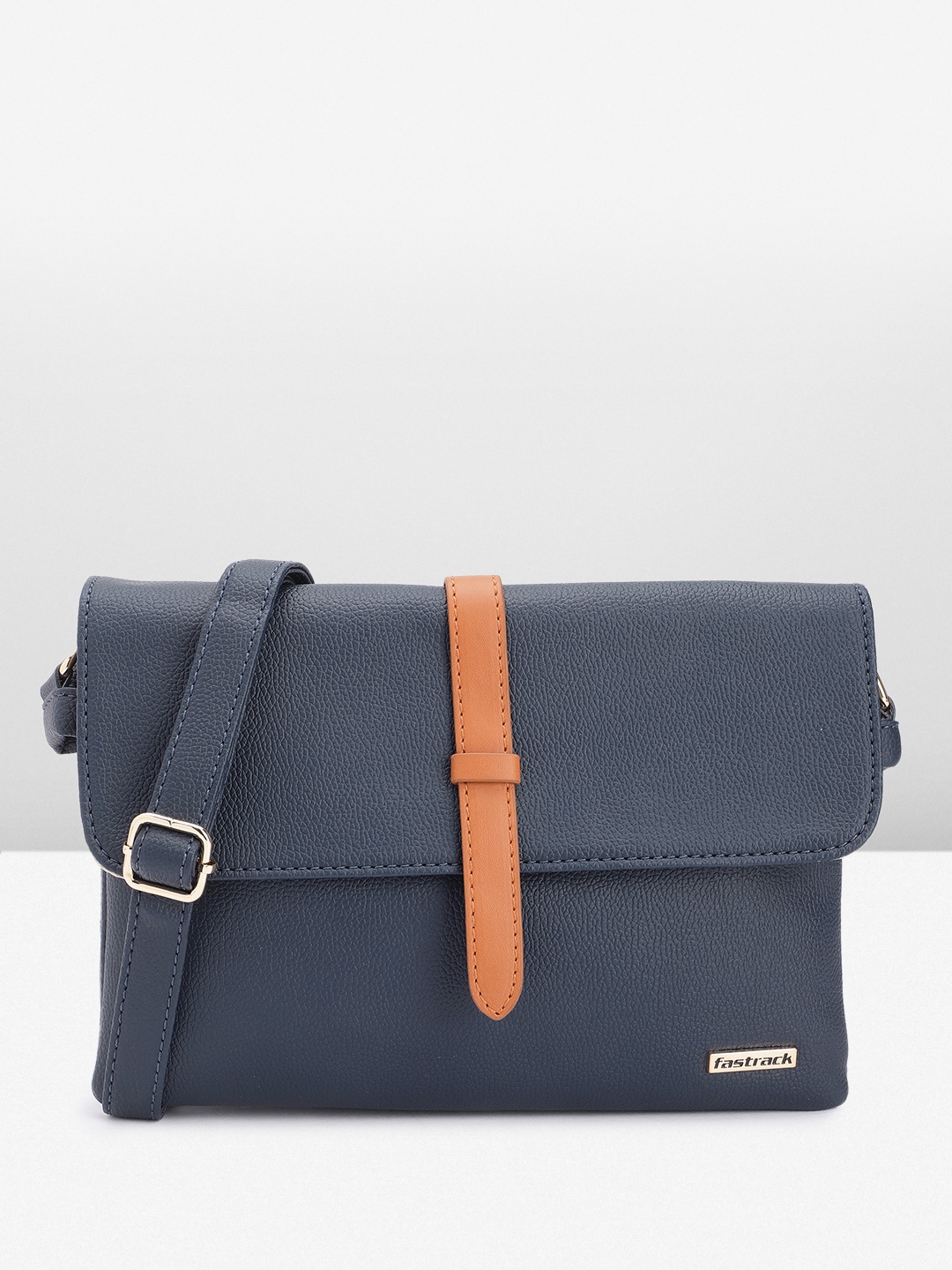 

Fastrack Women Solid Sling Bag, Navy blue