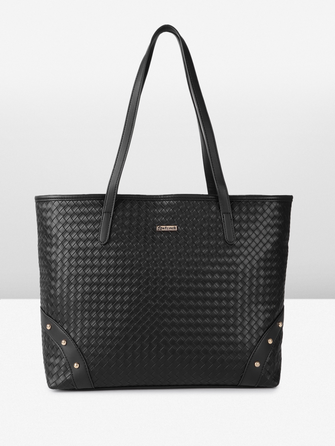 

Fastrack Textured Oversized Structured Shoulder Bag, Black