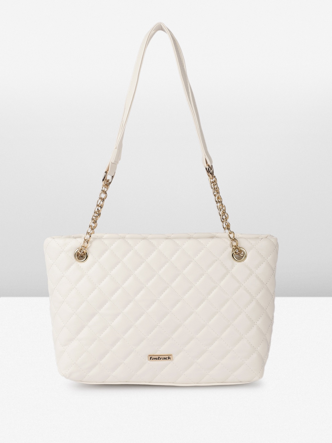 

Fastrack Quilted Structured Shoulder Bag, White