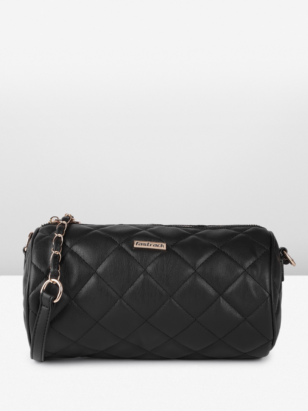 

Fastrack Structured Quilted Sling Bag, Black