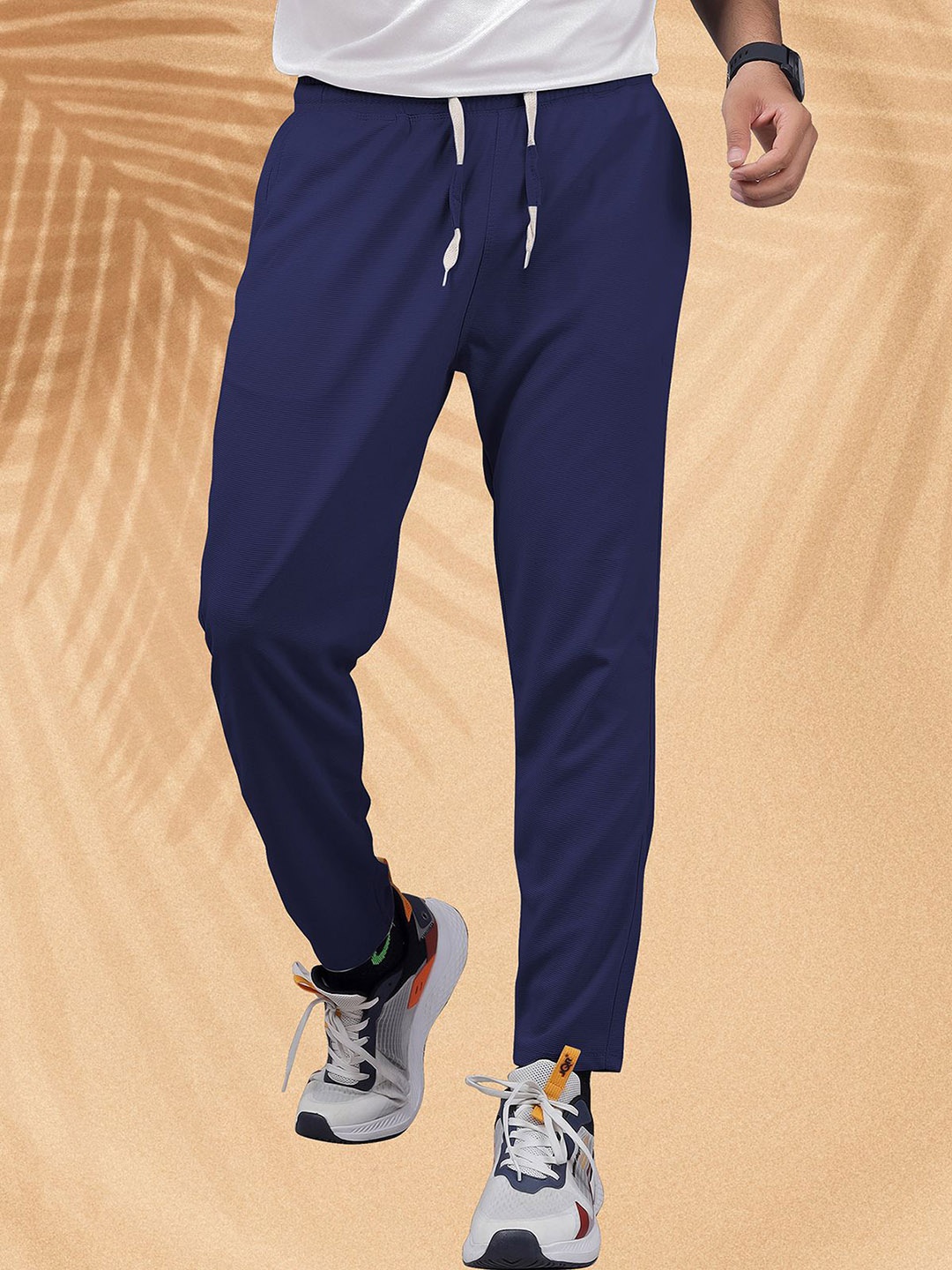 

Septem Men Cotton Mid Rise Gym Sport Track Pants, Blue