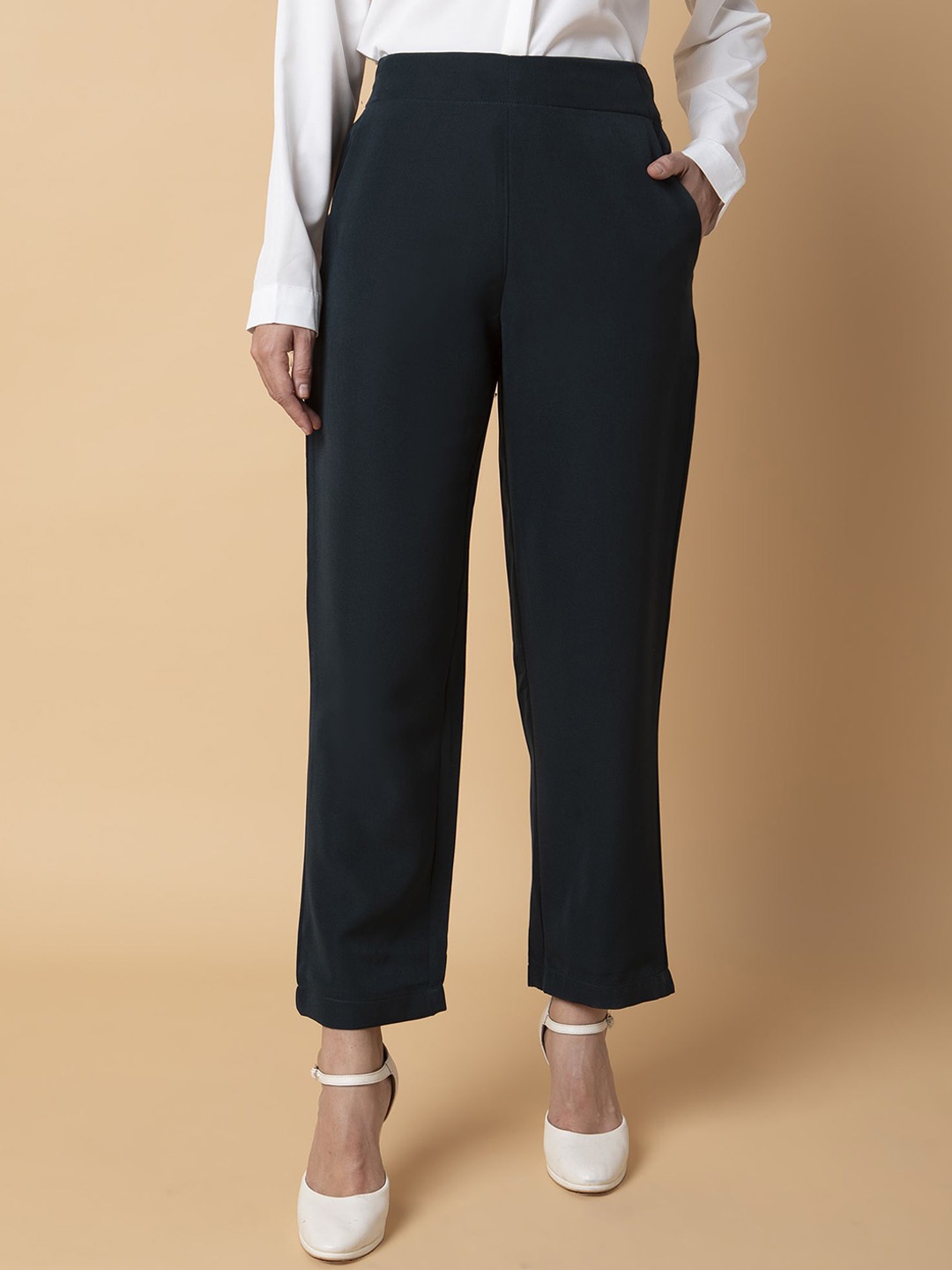 

SHOWOFF Women Comfort Trousers, Olive